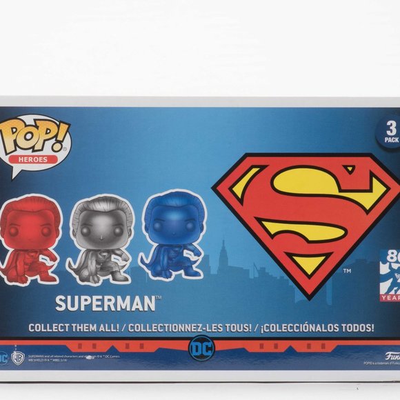 NIB Funko Pop Superman- Exclusive Three Pack - Picture 3 of 6